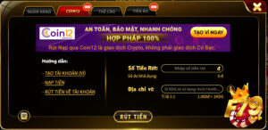Rút tiền Red79 qua Coin12 rất tiện lợi