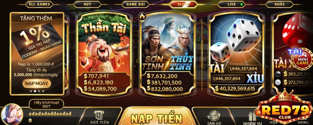 Cách chơi game nổ hũ Sơn tinh Thuỷ tinh Red79 thắng lớn